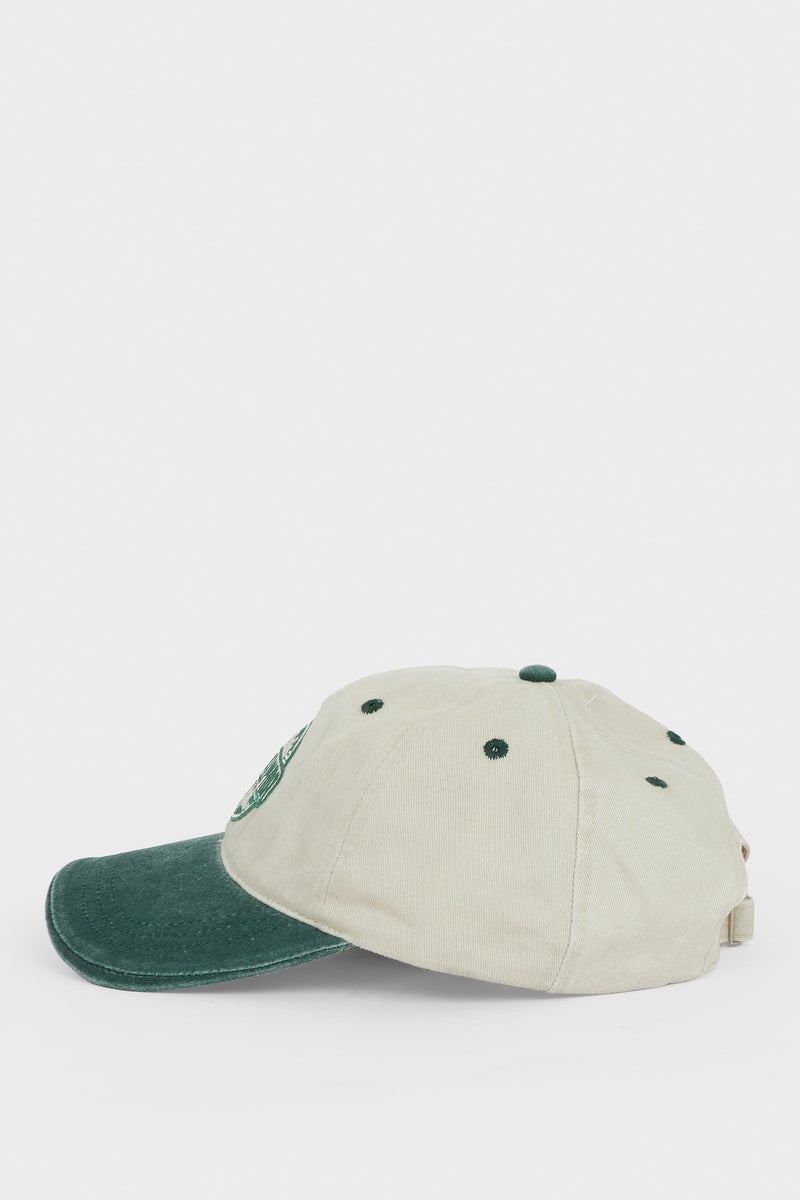 DeFacto Green Man Man Embroidered Cotton Cap Casual - Image 3